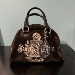 Brown Velvet Juicy Couture Purse
